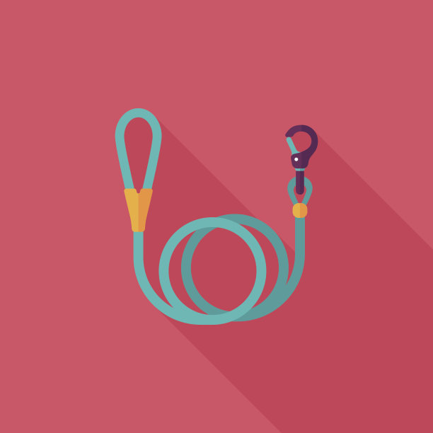 宠物狗领导与长影子的图标，eps10图片下载