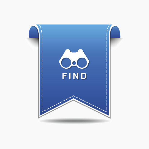 找到蓝色矢量图标设计图片下载