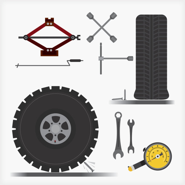 轮胎和车轮服务矢量图片下载