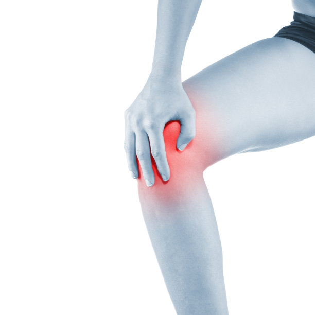 女人膝盖疼痛。图片下载
