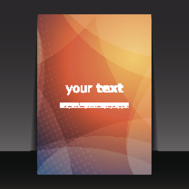 橙色的传单或封面设计在黑色的表面图片下载