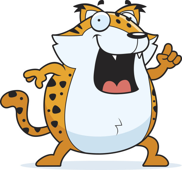 卡通山猫的想法图片下载