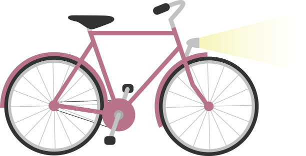 粉红色的自行车插图图片下载