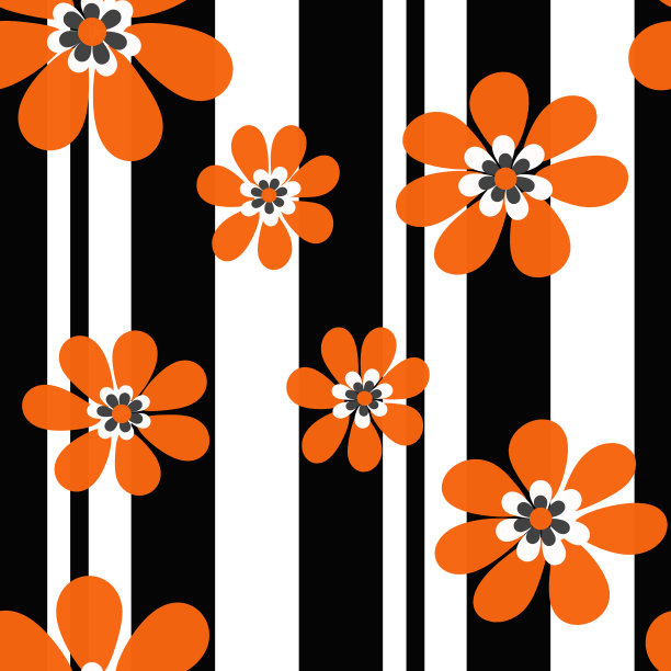 无缝花卉现代图案背景图片下载