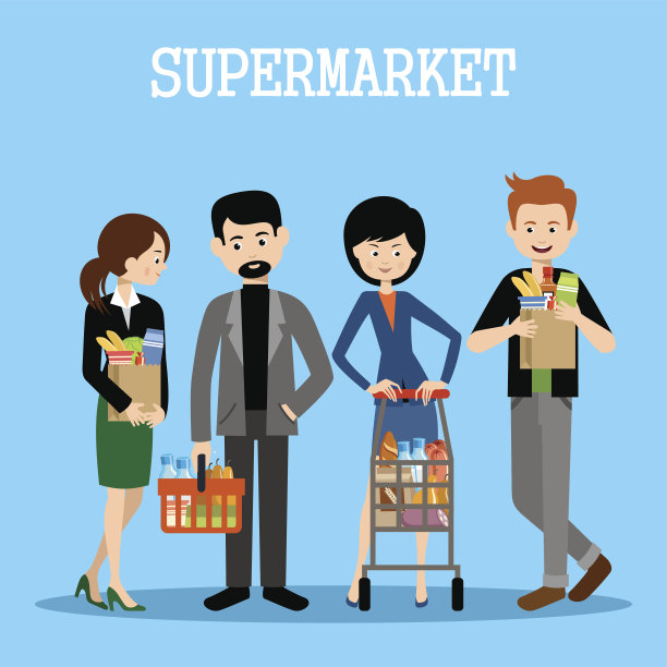 在超市买东西的人图片下载