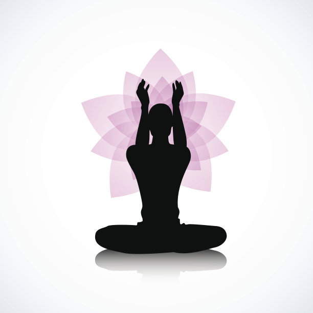 人与粉红莲花图片下载