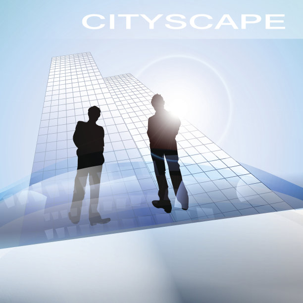 两个男人在城市风景图片下载