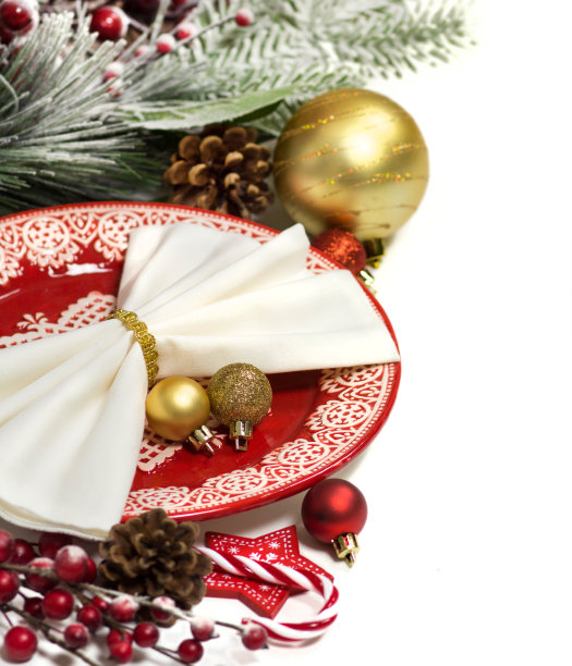 圣诞餐桌布置图片下载