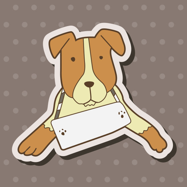 宠物狗主题元素向量，eps图片下载