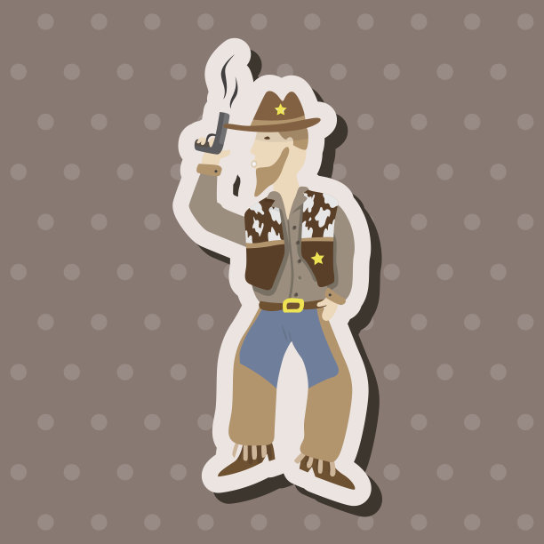 牛仔主题元素向量，eps图片下载