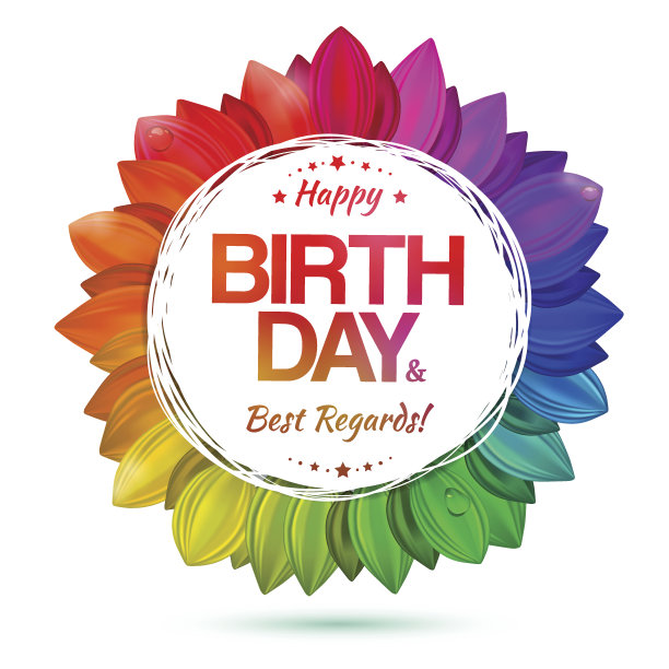 五彩缤纷的鲜花，快乐的矢量概念图片下载