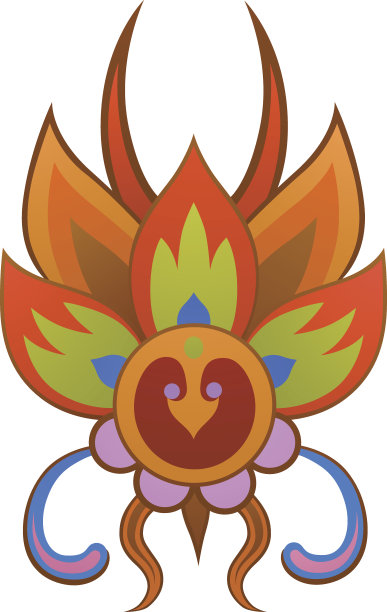 民族纹饰多色元素图案图片下载