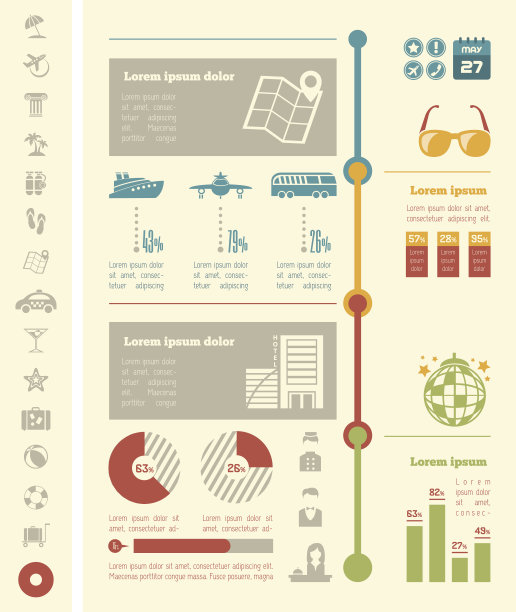 旅游信息模板。图片下载