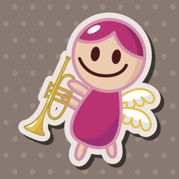 天使主题元素向量，eps图片下载