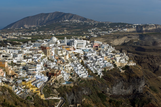 菲拉镇，圣托里尼，Thira，基克拉迪群岛图片下载