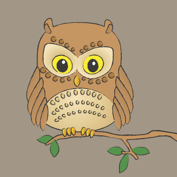树枝上的猫头鹰图片下载
