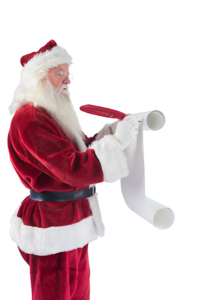 圣诞老人写一张清单图片下载