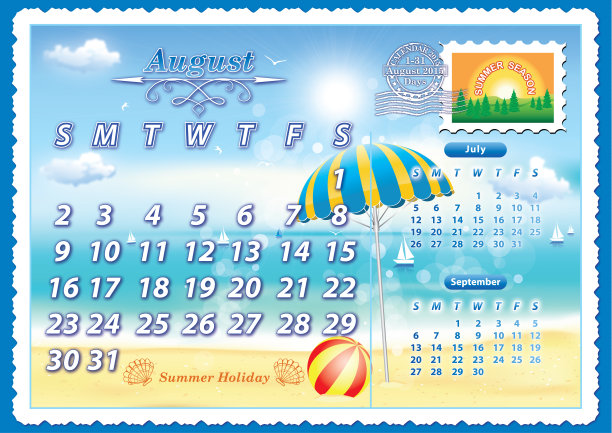 月历2015 - 8月图片下载