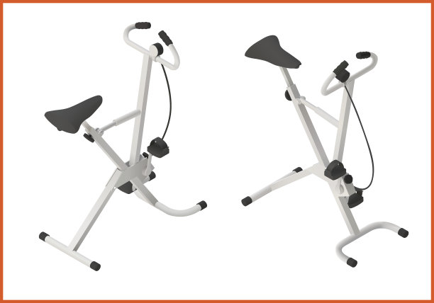 锻炼自行车健身房3d插图图片下载