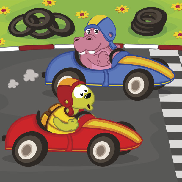 动物在赛车图片下载