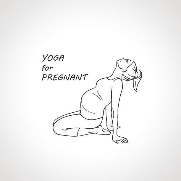 孕妇瑜伽。素材图片