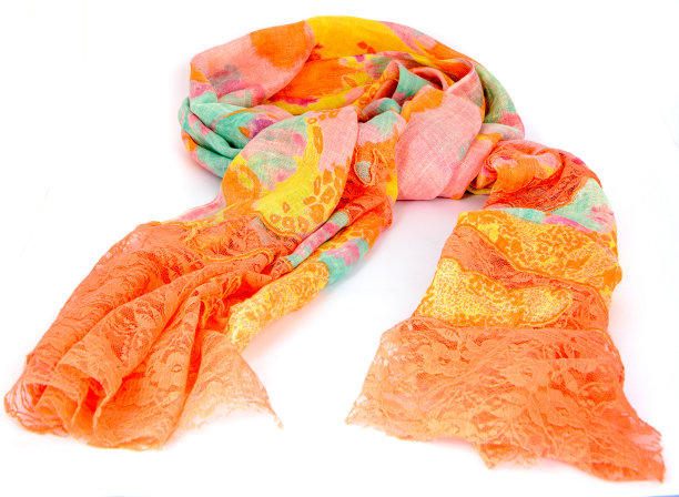 彩色印第安围巾孤立图片下载