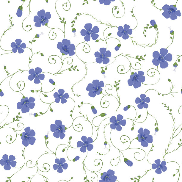 亚麻花无缝图案图片下载