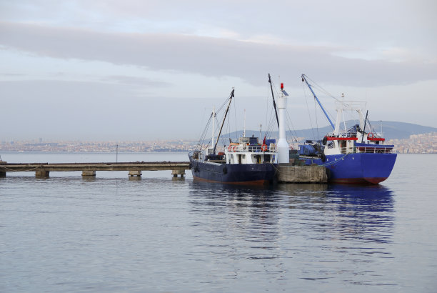 码头上有两艘船图片下载