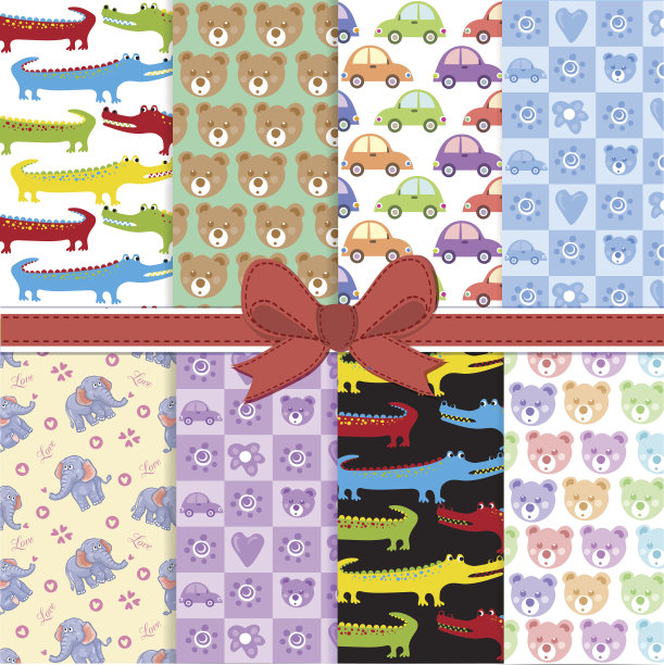 可爱的图案与动物宝宝图片下载