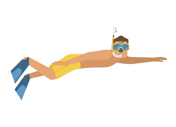 穿着潜水服的浮潜者图片下载