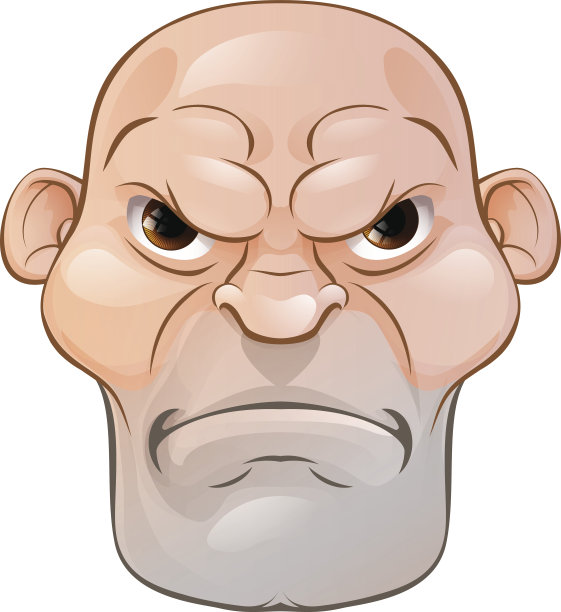 愤怒的卡通人图片下载