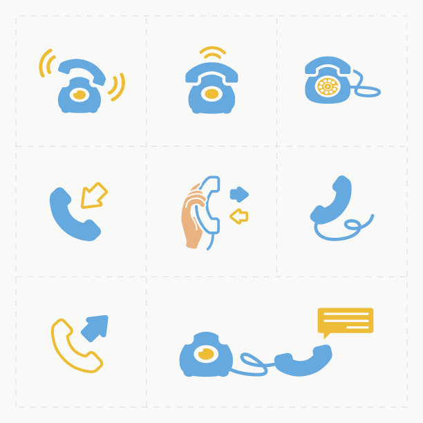 手机彩色图标，矢量插图。图片下载