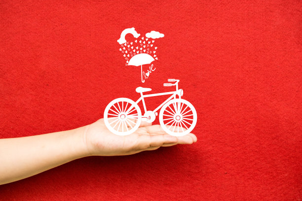可爱的自行车从手上图片下载