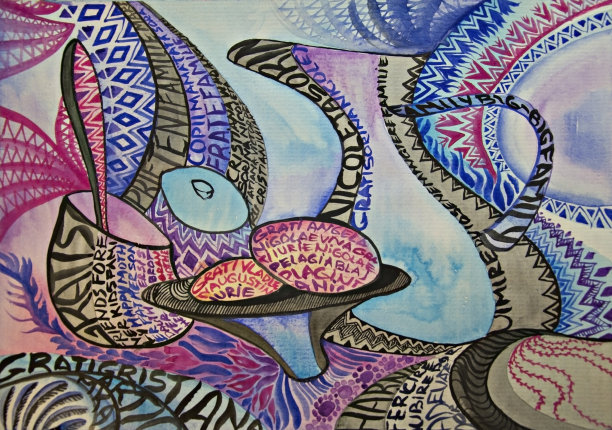 文字和炊具摘要图片下载