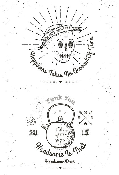 时尚复古徽章-徽章向量集图片下载