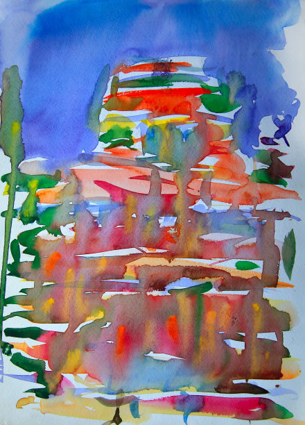 水彩画抽象画图片下载