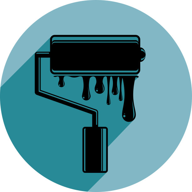 图形矢量插图的油漆辊涂抹图片下载