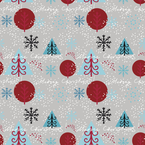 圣诞节无缝模式图片下载