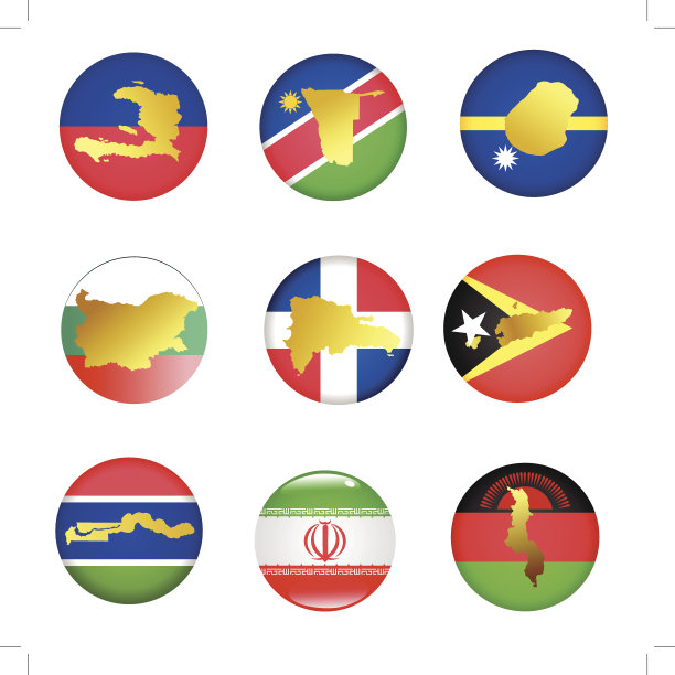 收集国家图标图片下载