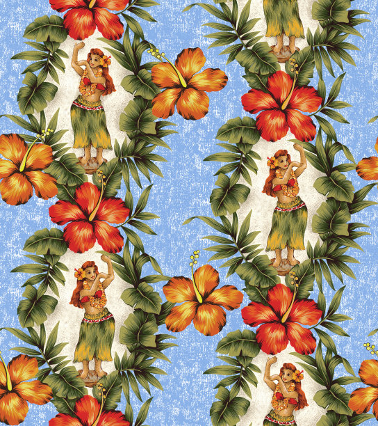 木槿和草裙舞图片下载