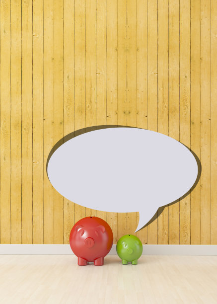 小猪猪带着语音泡泡，交流理念图片下载