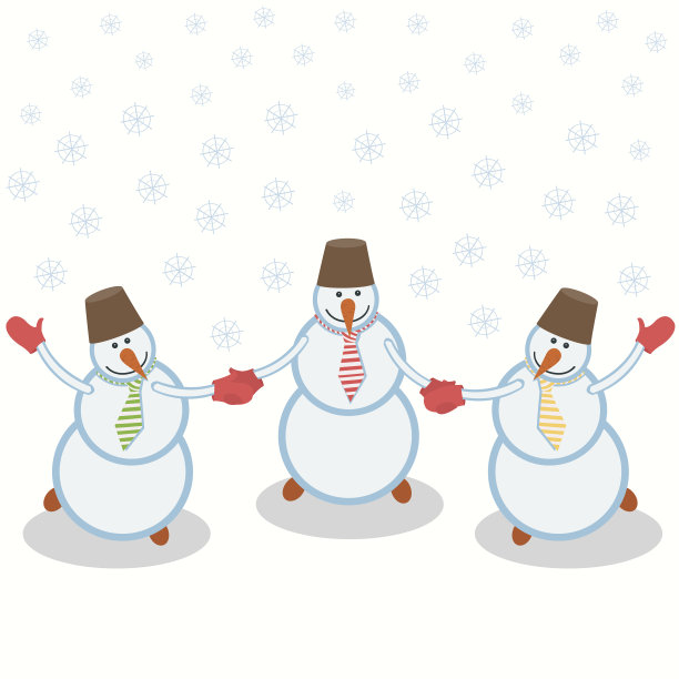 三个快乐的雪人图片下载