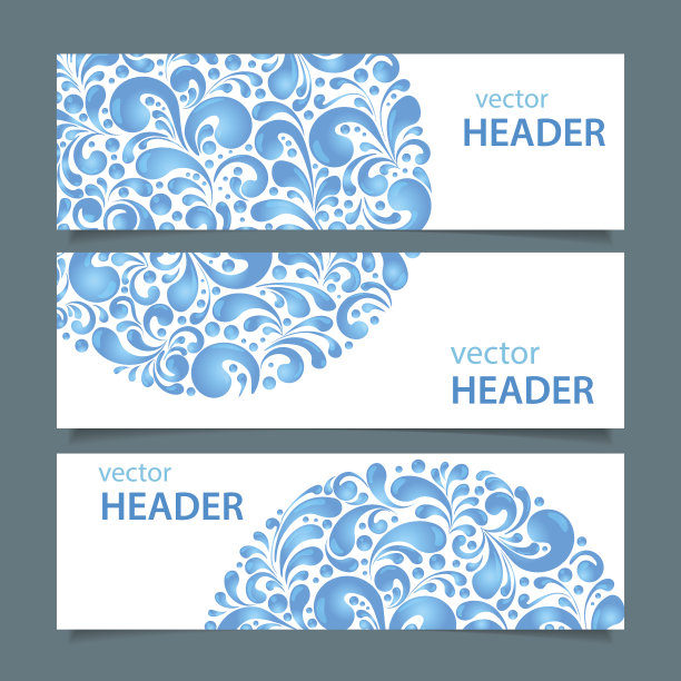 一套横幅与水图片下载