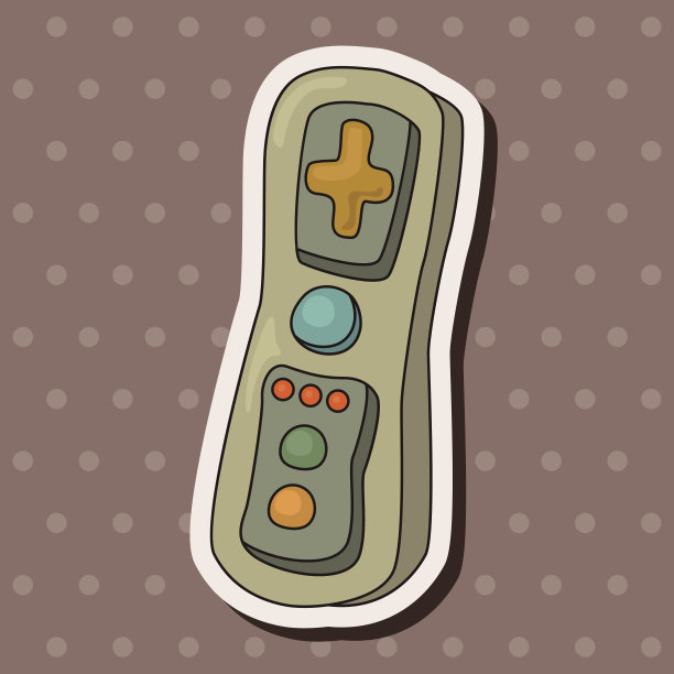 游戏控制主题元素向量，eps图片下载