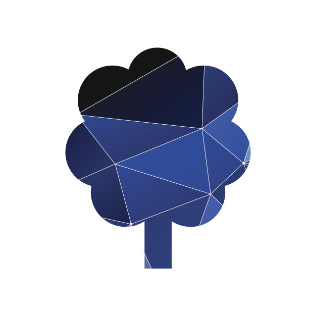 树图标抽象三角形图片下载