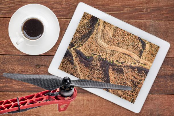 空中的沙漠景观图片下载