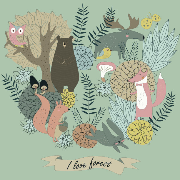 可爱的手绘插画图片下载