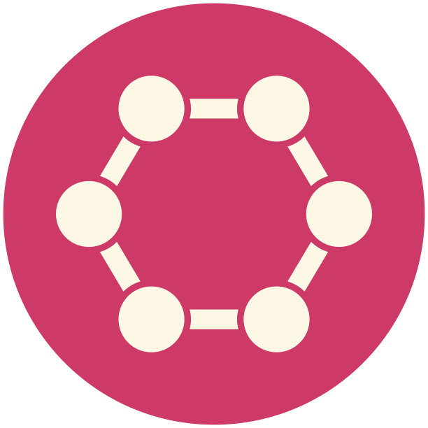 红色分子图标图片下载