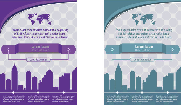 抽象设计模板布局的杂志小册子传单小册子封面图片下载