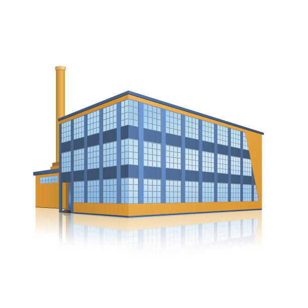 有办公室和生产设施的厂房图片下载